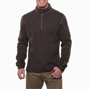Kühl Thor Wool Blend 1/4 Zip Fleece Jacket Sz L